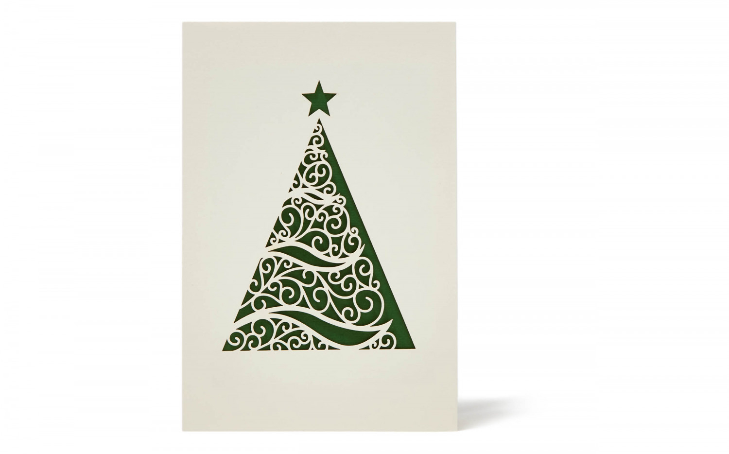 Green Tree Christmas Card